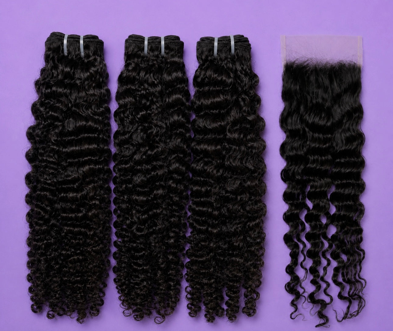 Burmese Tight Curly Bundles+ Closure