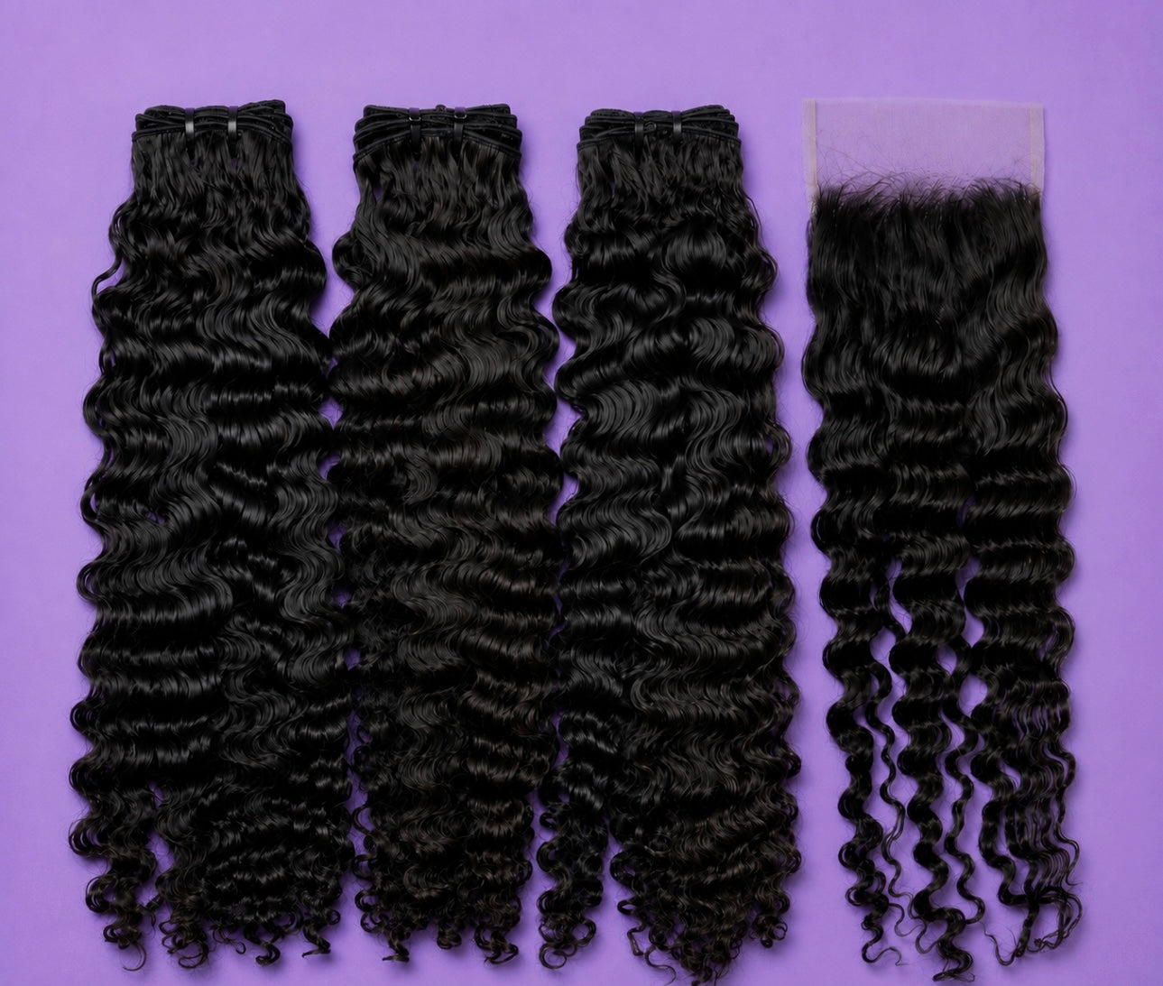 Burmese Loose Curly Bundles + Closure